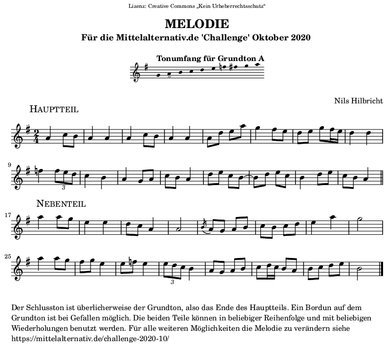 Melodie in A
