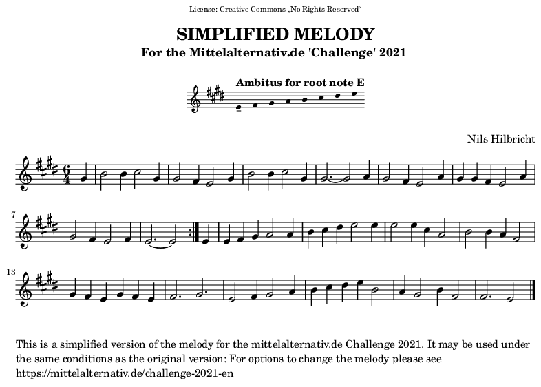 Melody in E