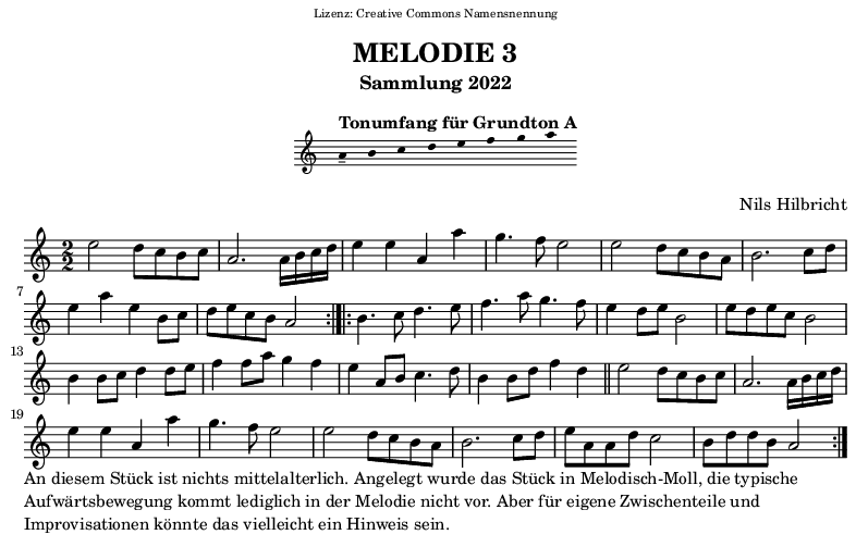 Melodie in A