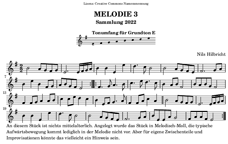 Melodie in E