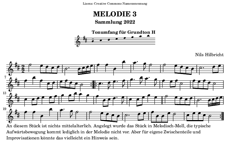 Melodie in H